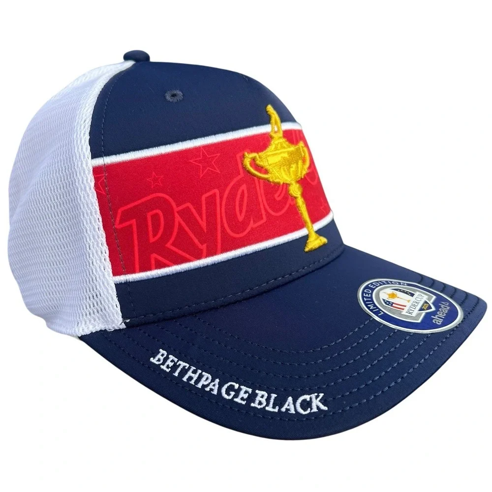 2025 Ryder Cup Bethpage Black Limited Edition Golf Hat Mesh Trophy USA